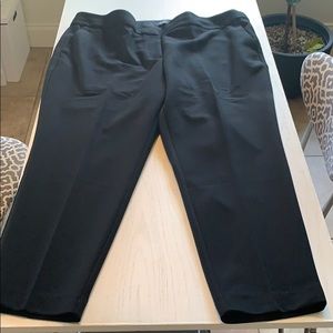 LOFT Plus 20 Marisa Skinny Cropped Pants Black